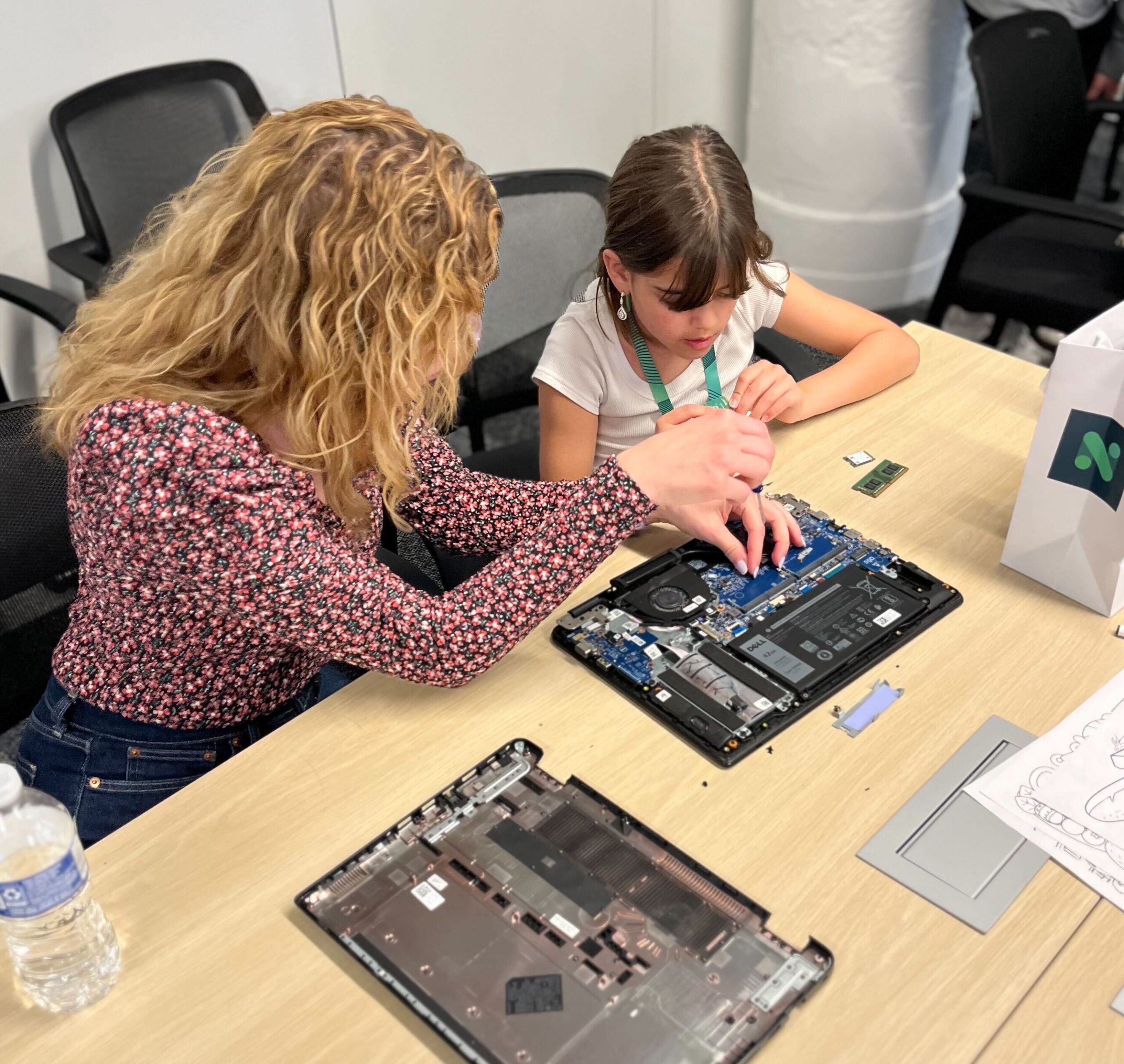 Numerator employee and daughter at Bring Your Child to Work Day