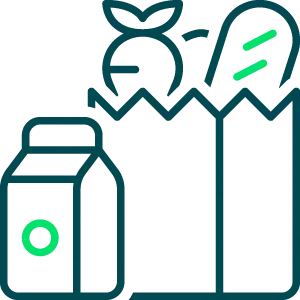 Illustration of grocery bag