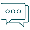 Survey icon speech bubbles